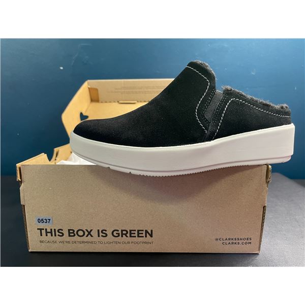 Lot of 1 Pair of Clarks Layton Gem Black Suede Slip-On Shoes for Women - Size 7 - Brand New!