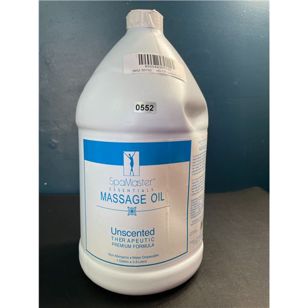 Lot of 1 Jug of SpaMaster Essentials Massage Oil - 1 Gallon/3.8L