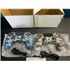 Image 1 : Lot of 2 Double-Shock Aftermarket Wireless Controllers for Playstation 4 - Camo Design