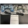 Image 2 : Lot of 2 Double-Shock Aftermarket Wireless Controllers for Playstation 4 - Camo Design