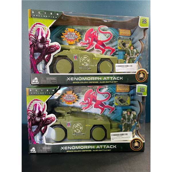 Lot of 2 Alien Collection Xenomorph Attack Toy Sets - Brand New