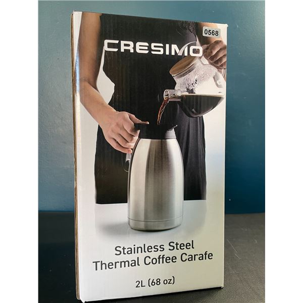 Lot of 1 Cresimo Stainless Steel Thermal Coffee Carafe - 2L (68oz) - Brand New!