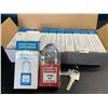 Image 1 : Lot of 1 Multi-Pack Box of Safety Padlocks w/ Keys - 1 1/2inch Size - 10 in Box! Brand New