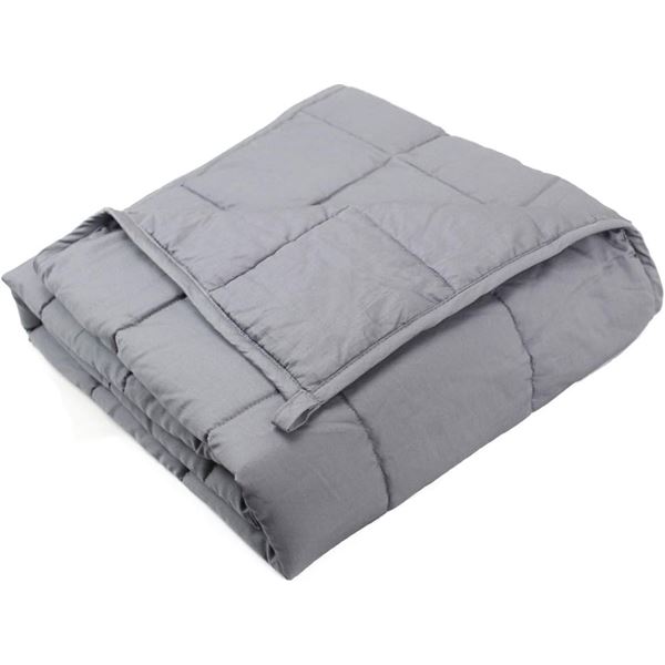 Lot of 1 Dreambeauty 100% Cotton 41x60in 10lbs Weighted Blanket for Adults - Brand New! Dark Grey