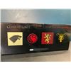 Image 2 : Lot of 1 Set of Game of Thrones Glass Drinking Cups - 4PCS - Brand New