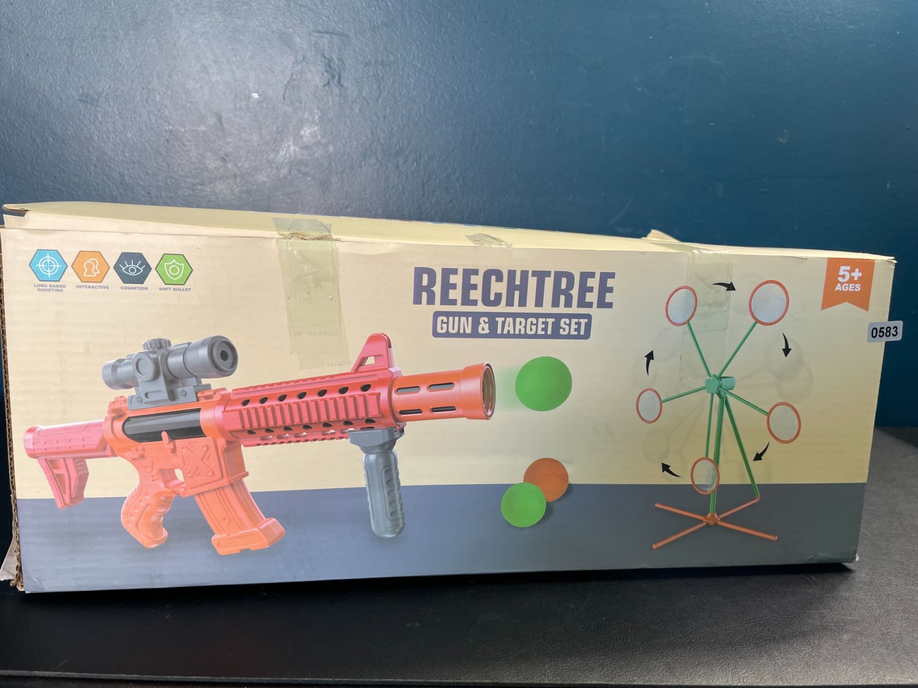 Lot of 1 Reechtree Toy Gun & Target Play Set