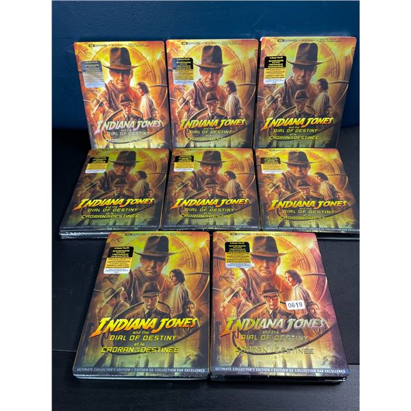 Lot of 8 Indiana Jones and the Dial of Destiny Blu-Ray DVD's - Brand New!