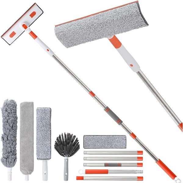 Lot of 1 BestMal 90" Window Squeegee Cleaner; 5 in 1 Rotatable Window Cleaning Squeegee Kit