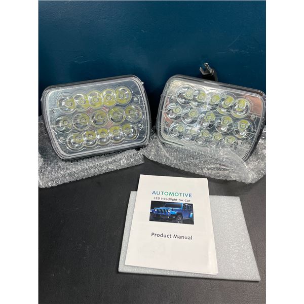 Lot of 2 LED Headlights for Off-Road Vehicles - 7inch - Brand New