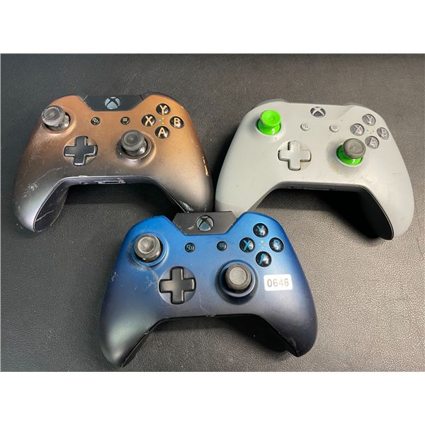 Lot of 3 Special Edition Xbox One Controllers - Used