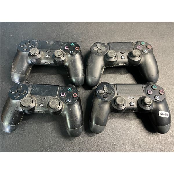 Lot of 4 Playstation 4 Dual-Shock Controllers - Used