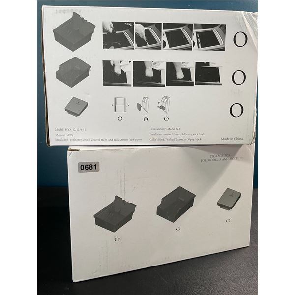 Lot of 2 Tesla Center Console Organizers - For Tesla Model 3 or Y - Brand New!