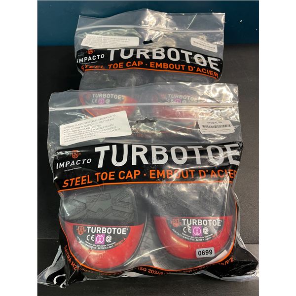 Lot of 2 Packs of Turbotoe Steel Toe Caps for Shoes - Brand New!
