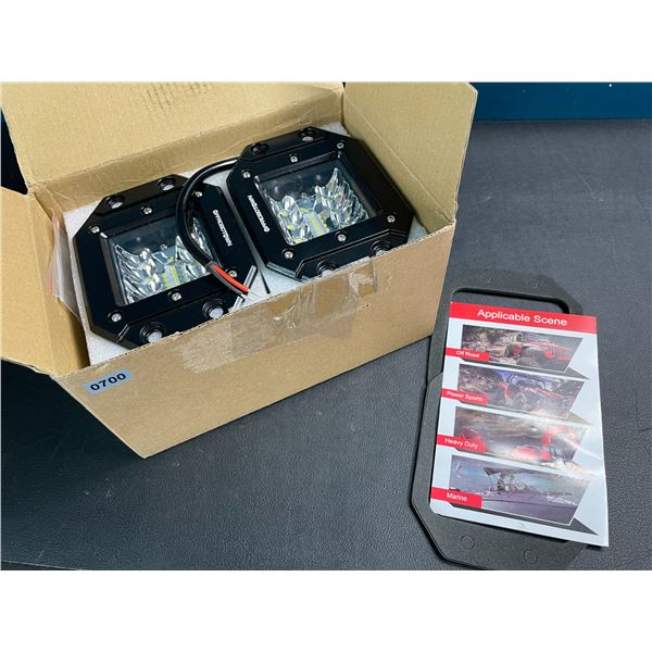 Lot of 2 Flush Mount LED Lights for Offroad Vehicles - Brand New