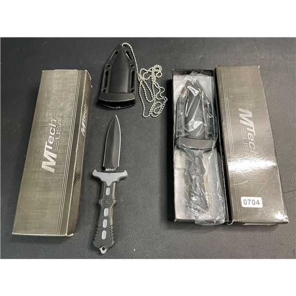 Lot of 2 Mtech USA Fixed-Blade Sword Style Knives - Brand New
