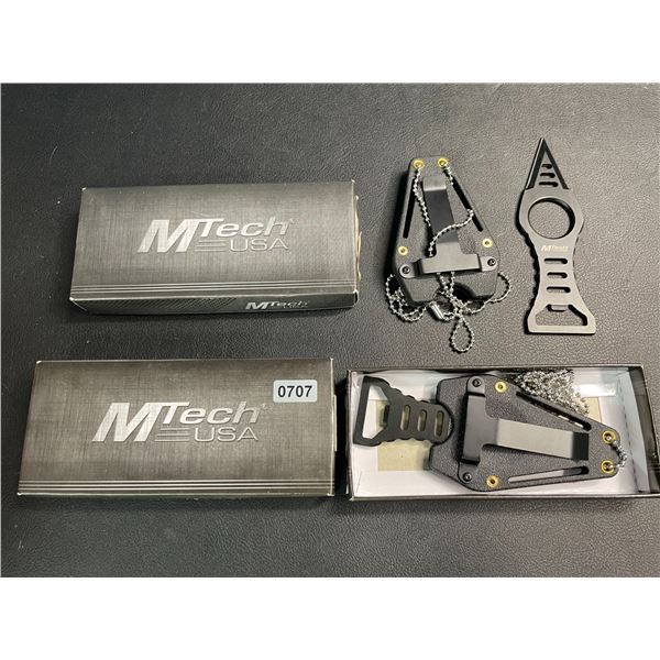 Lot of 2 Mtech USA Fixed-Blade Mini Knives - Brand New