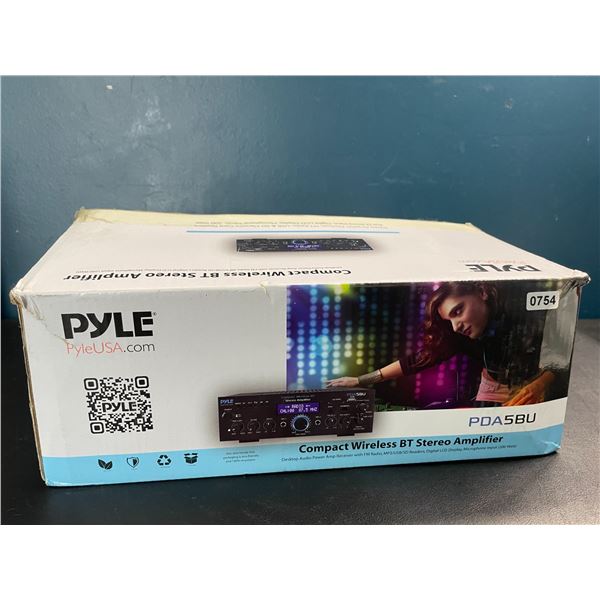 Lot of 1 PYLE Compact Wireless BT Stereo Amplifier
