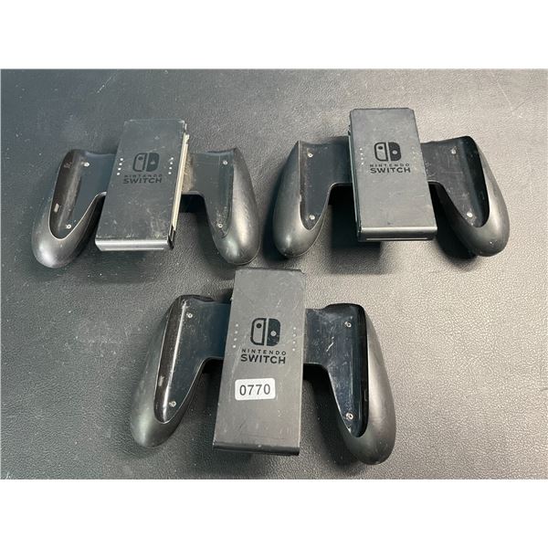 Lot of 3 Nintendo Joy-Con Grips - Used