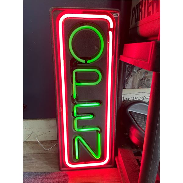 Lot of 1 LED Neon "Open" Sign - Used; Works