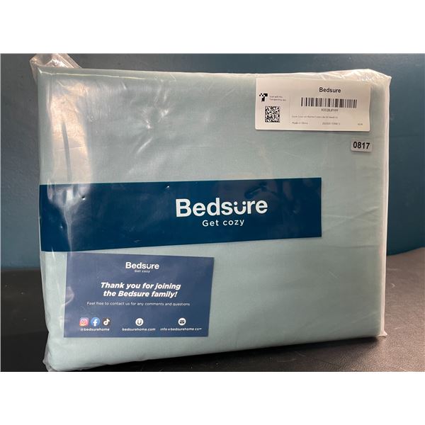 Lot of 1 Bedsure Essentials Duvet Cover Set - King Size (104 x 90in) - Mineral Blue