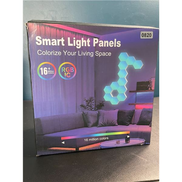 Lot of 1 Box of Smart Light Panels/Hexagon Wifi/App Controlled RGB Gaming Lights - 10PCS included!