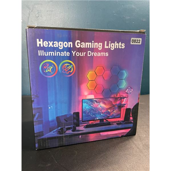 Lot of 1 Box of Smart Light Panels/Hexagon Wifi/App Controlled RGB Gaming Lights - 10PCS included!
