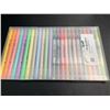 Image 2 : Lot of 2 Multi-Packs of Dual-Tip Highlighter Pens - 24PCS/Colours Per Pack - Brand New!