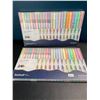 Image 1 : Lot of 2 Multi-Packs of Dual-Tip Highlighter Pens - 24PCS/Colours Per Pack - Brand New!