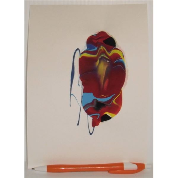 An LangdonArt spaceship or bug ? -original painting -peinture originale Vaisseau spatial ou bibitte?