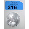 Image 1 : 1 Oz .9999 Silver 2021 Maple Leaf Coin 