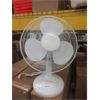 Image 1 : 2 New White 16" Oscillating Table Fans - 3 Speeds