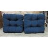 Image 1 : Box of 2 New Tufted Patio Seat Cushions - Blue