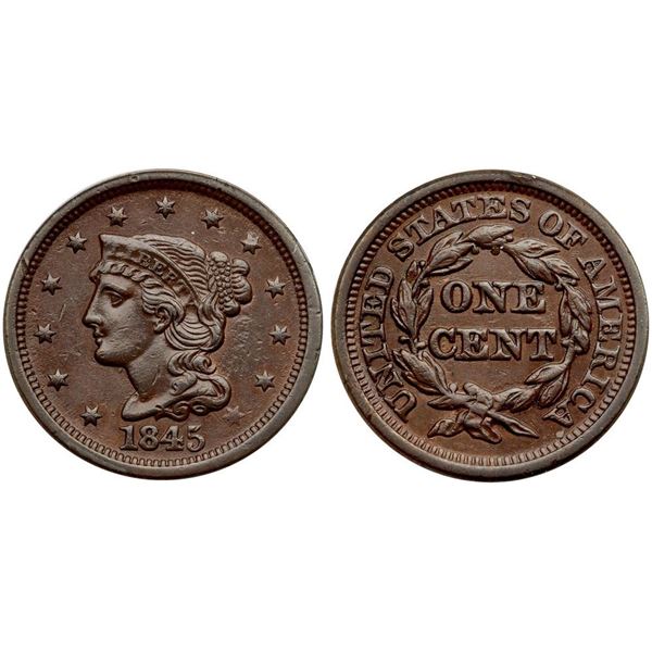 1845 N-15 R4 ANACS graded AU50