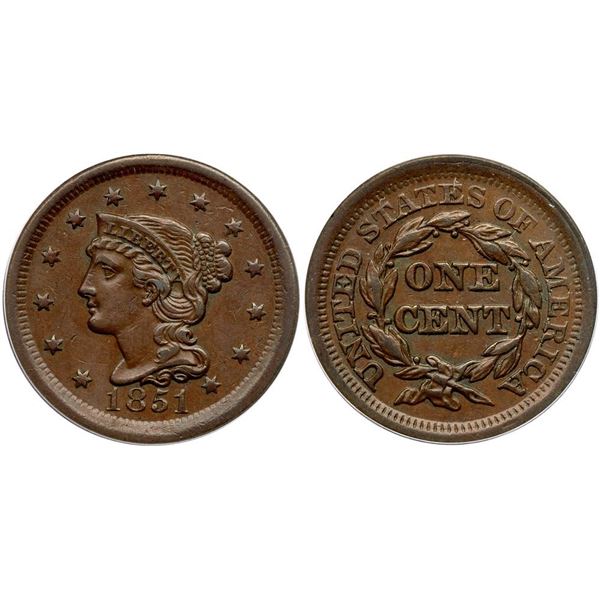 1851 N-2 R1 ANACS graded EF45