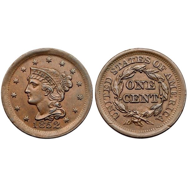 1852 N-7 R1 Repunched Date EF45+