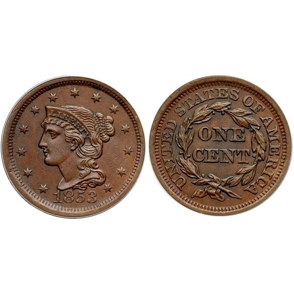 1853 N-12 R1+ ANACS graded AU53