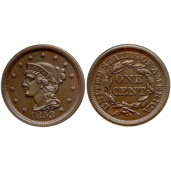1853 N-18 R1 ANACS graded AU55