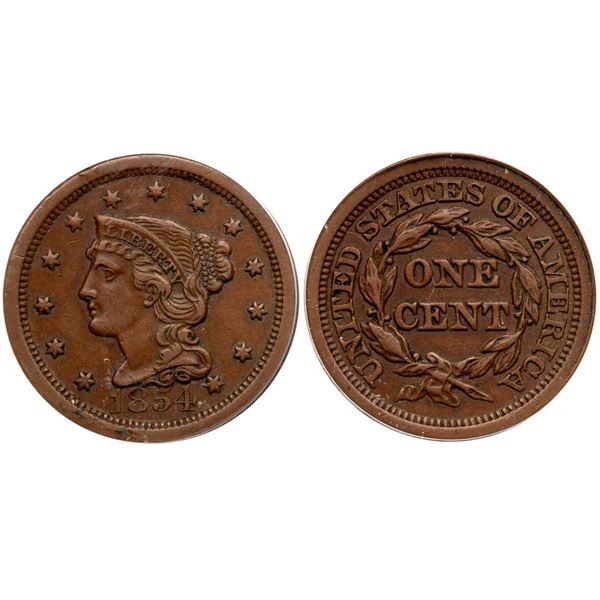 1854 N-10 R2+ ANACS graded EF45