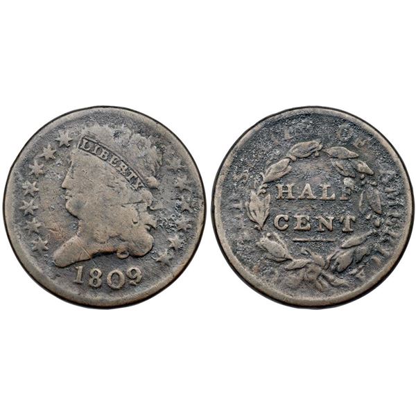 Quartet of Half Cents, 1809-1829