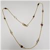 BZ1919-117 SILVER MULTI GEMSTONE 18" NECKLACE