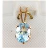 BZ1919-115 14K GOLD FILLED BLUE TOPAZ PENDANT