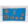 CANADIAN COIN SET 1975 BLUE PLASTIC COVER