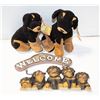 Image 1 : ROTTWEILER DOOR SIGN 9" X 10" SIGN & STUFFIES