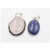 Image 1 : #60-NATURAL ROSE QZ &  LAPIS LAZULI  PENDANT