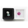 Image 1 : #172-UNHEATED OPAL  1.60CT & HEATED RUBY 2.65CT