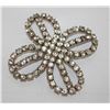 Image 1 : LARGE CLOVER RHINESTONE BROOCH