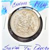 Image 1 : 3)  CANADA 1964 80% SILVER HALF DOLLAR.