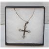1970'S "925" STAMPED CROSS PENDANT NECKLACE
