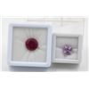 Image 1 : #194-UNHEATED AMETHYST 3.30CT & RED BERYLE 6.25CT