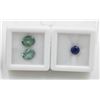 Image 1 : #161- GREEN AMETHYST 2.90CT & SAPPHIRE 1.20CT